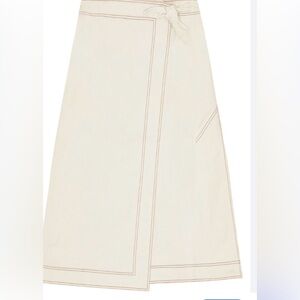 Ganni Cream Maxi Wrap Skirt